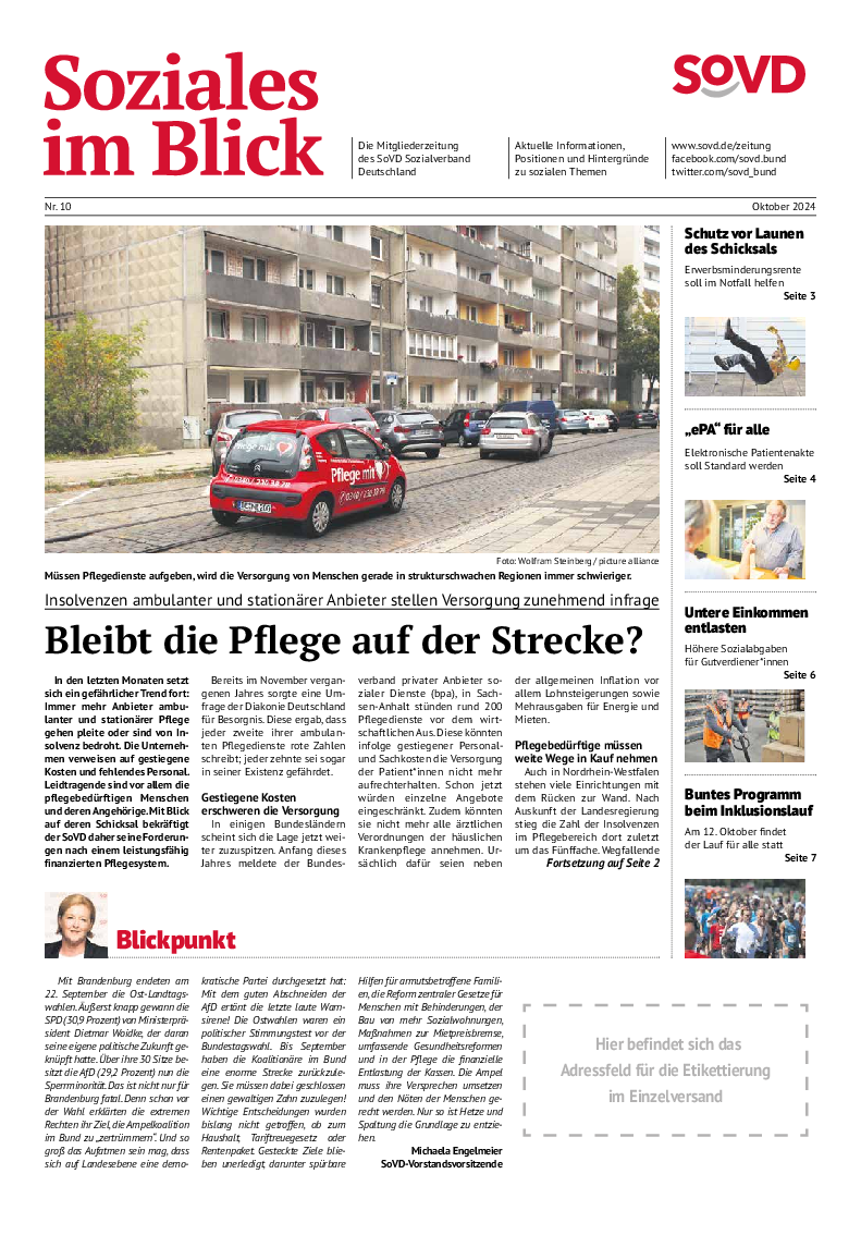 SoVD-Zeitung 10/2024 (Rheinland-Pfalz/Saarland, Baden-Württemberg)