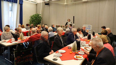 Vollbesetzter Saal bei der Jahreshauptversammlung 2023 im SoVD Hockenheim