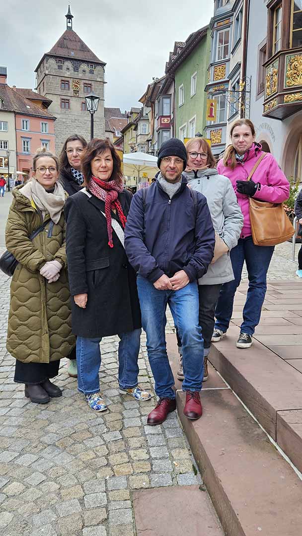 Gruppenfoto auf der Straße